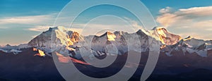 Makalu Peak and Kanchenjunga of Himalaya mountains in Shigatse city Tibet Autonomous Region, China