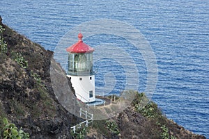 Makapu'u lighthouse at Makapu'u Point on Oahu