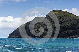 Makapu\'u point cliffs and lighthouse