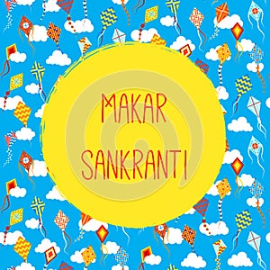 Makar sankranti with different kites