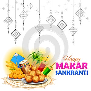 Makar Sankranti wallpaper with colorful kite for festival