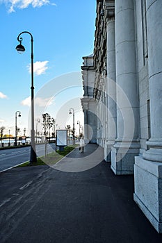 Makarov embankment in St. Petersburg, Russia