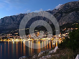 Makarska at night