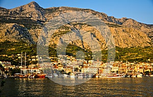 Makarska at sunset