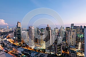 Makati City Skyline, Manila - Philippines.