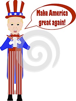 Make America Great Again Uncle Sam Cartoon