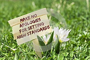 Make on apologies for setting high standards