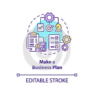 Make business plan concept icon