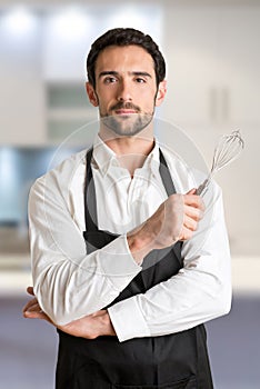 Make Cooker With Apron Smiling