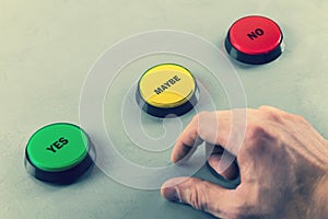 Make decision yes no or maybe photo