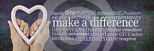 Make a Difference Campaign Word Cloud photo