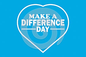 Make A Difference Day Vector Illustration