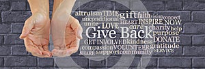 Make a Difference and Give Back Word Cloud