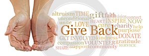 Make a Difference and Give Back Word Cloud