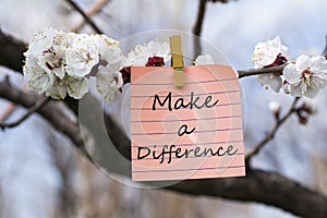 Make a difference in memo photo