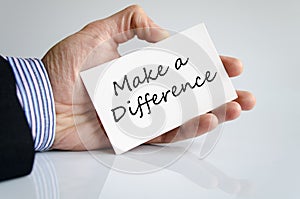 Make a difference text concept