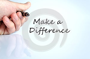 Make a difference text concept