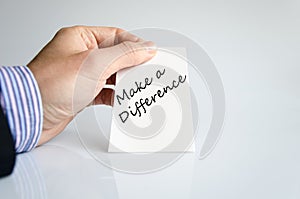 Make a difference text concept