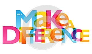 MAKE A DIFFERENCE typography poster