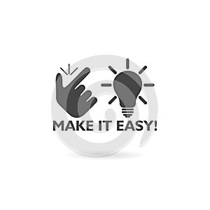 Make it Easy Concept icon with shadow