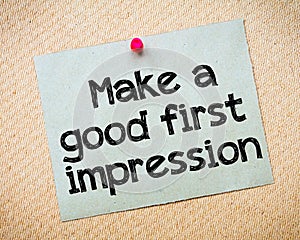 Make a first good impression