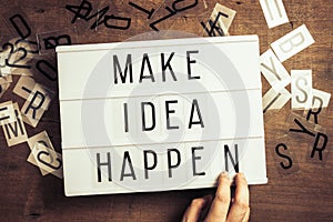 Make Idea Happen on Lightbox