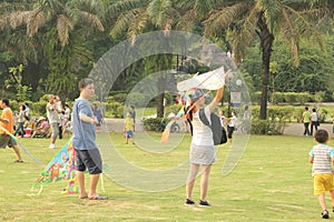 Make kites in the park in China Ã¯Â¼ÅAsia