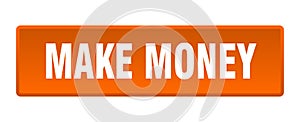 make money button. make money square isolated push button.