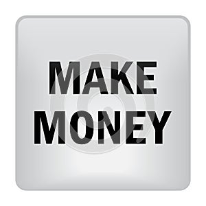 Make money button on white