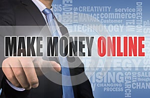 Make money online concept