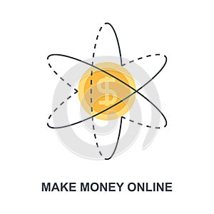 Make Money Online icon concept