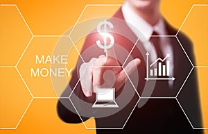 Make Money Online Profit Success Business Finance Internet Concept