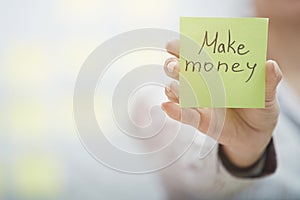 Make money sticky note