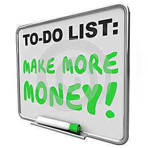 Make More Money Increase Income Earnings To Do List