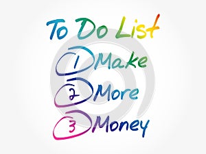Make More Money in To Do List