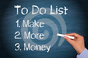 Make more money to do list photo