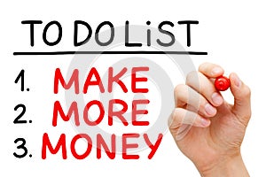 Make More Money To Do List