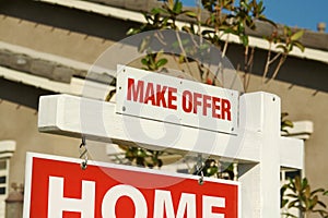 Make Offer Real Estate Sign & New Home