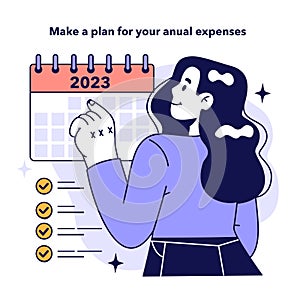 Make a plan for your anual expenses to keep a family budget. Household