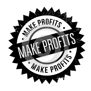 Make Profits rubber stamp photo