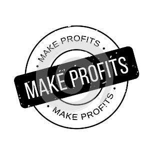 Make Profits rubber stamp photo