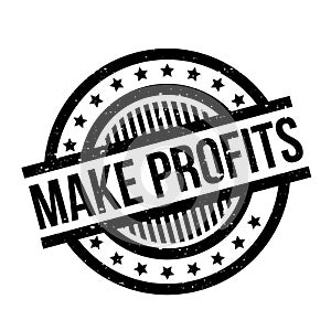 Make Profits rubber stamp photo