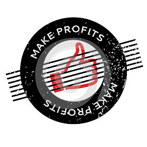 Make Profits rubber stamp photo