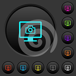 Make screenshot dark push buttons with color icons photo