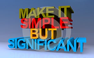 make it simple but significant on blue