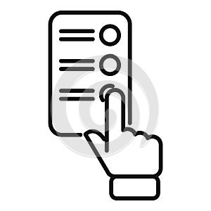 Make task schedule icon outline vector. Event time