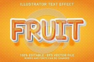 FRUIT 3d -Editable text effect