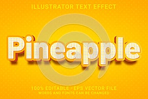 PINEAPPLE 3d -Editable text effect