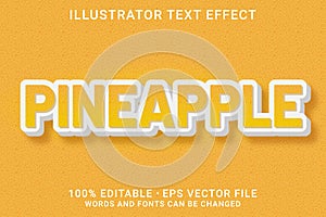 PINEAPPLE 3d -Editable text effect