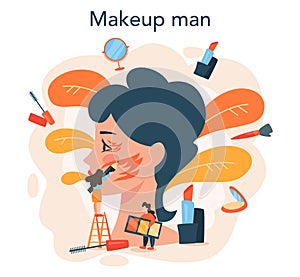 Make up artist concept. Woman doing a beauty procedure,